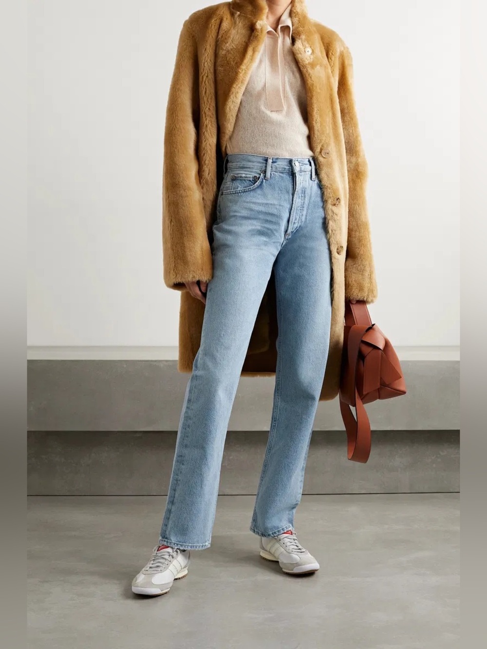 AGOLDE Lana straight leg jeans.